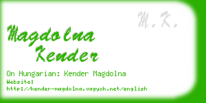 magdolna kender business card